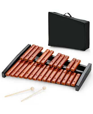 25 Notes Xylophone Wooden Percussion Educational Instrument with 2 Mallets Must Have