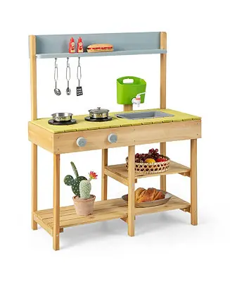 Big Sale Outdoor Mud Kitchen Set, Outdoor Play Kitchen Set with Removable Water Box