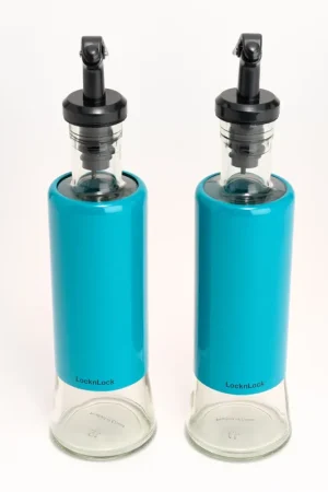 LocknLock S/2 Stainless Steel & Glass Oil & Vinegar Dispensers Latest