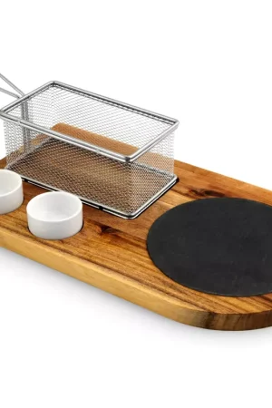 Yukon Glory 4-Piece Burger Serving Set Flash Sale