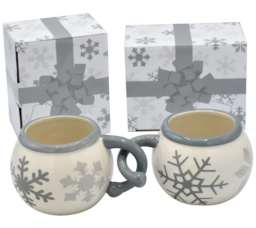 Modern Temp-tations Seasonal Set of (2) Arm in Arm Mugs