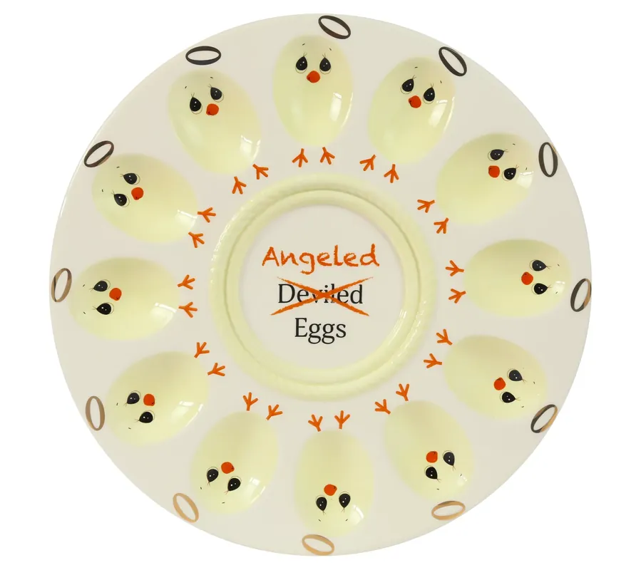 New Release Precious Moments Angeled Eggs Platter