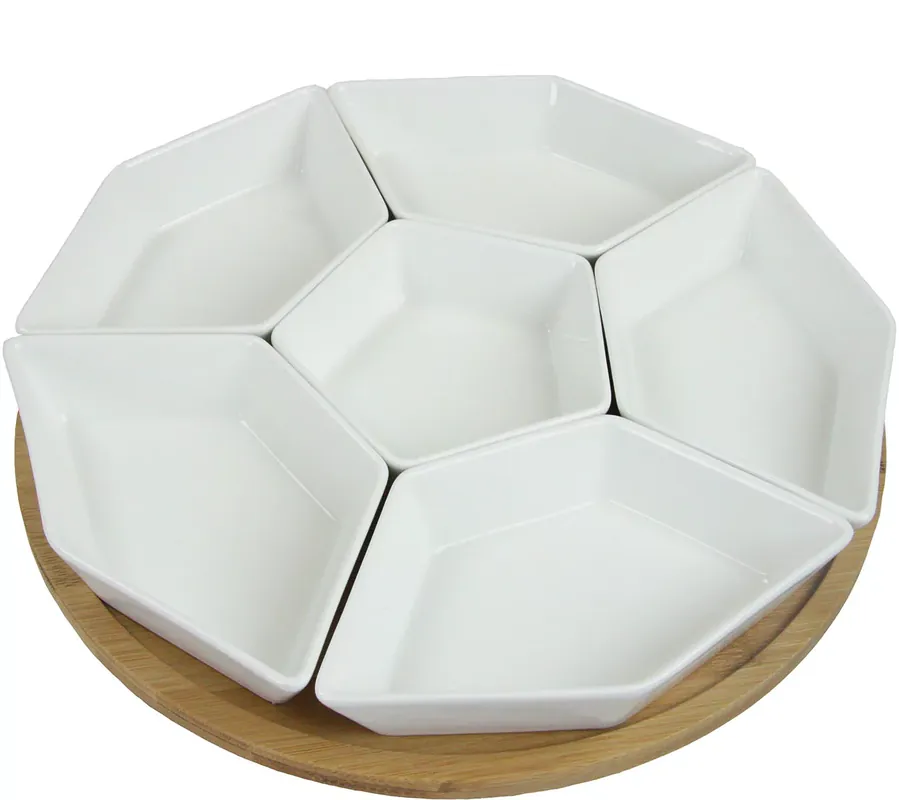 Bulk Order Elama Signature 12" 7-Piece Condiment Server Set