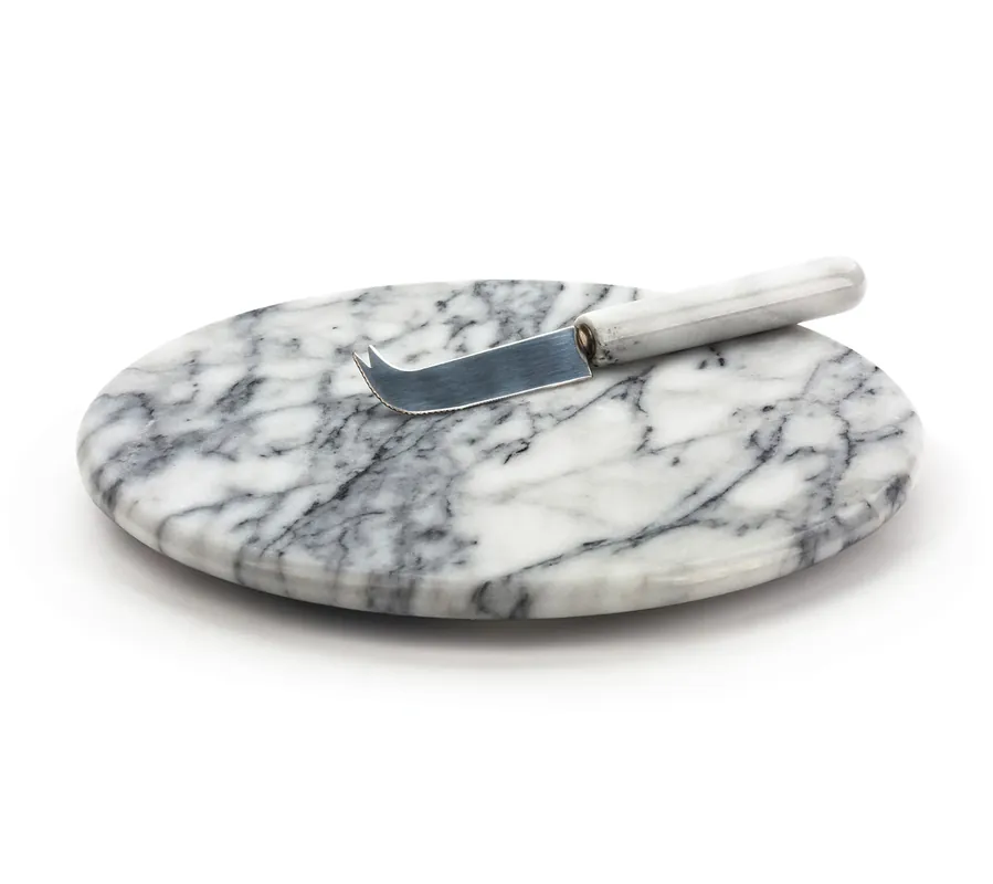 RSVP White Marble Cheese Board Set Limited Edition
