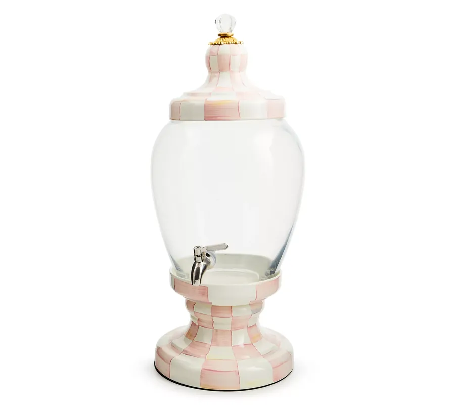 MacKenzie-Childs Rosy Check Beverage Hostess Bargain