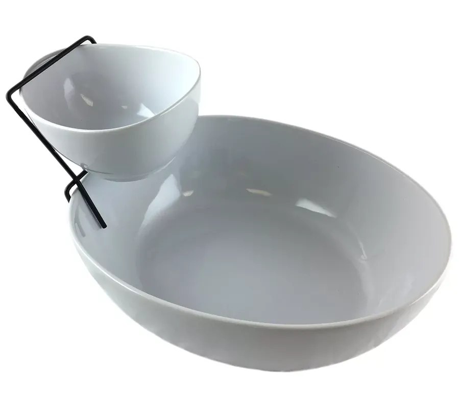 Low Price Gibson Elite Gracious Dining 2 Tier Chip and Dip Server Set