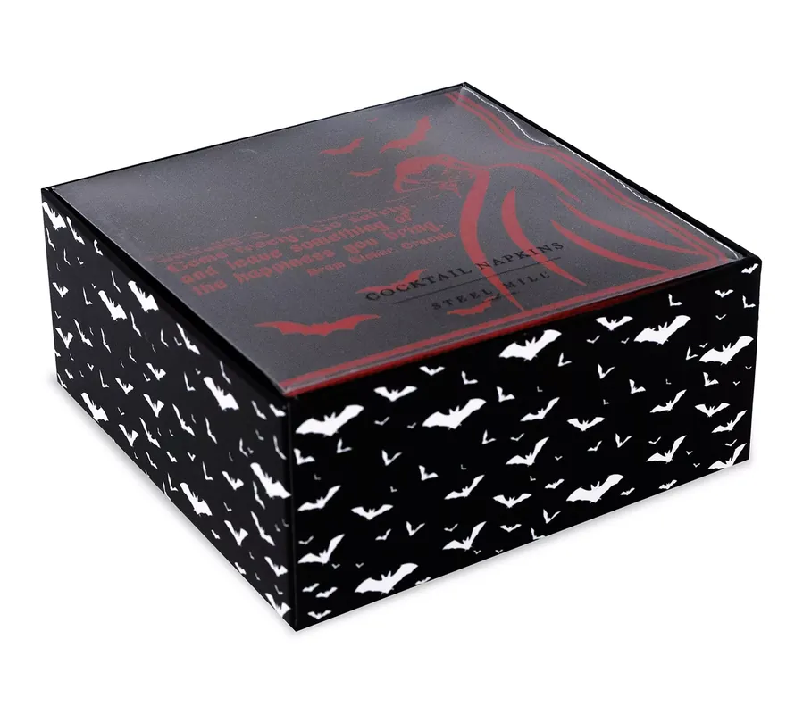 Express Delivery Steel Mill & Co. Napkins with Holder, Assortedooks
