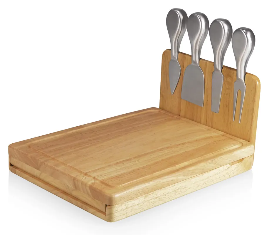 Handmade Picnic Time Asiago Cheese Cutting Board & ToolsSet