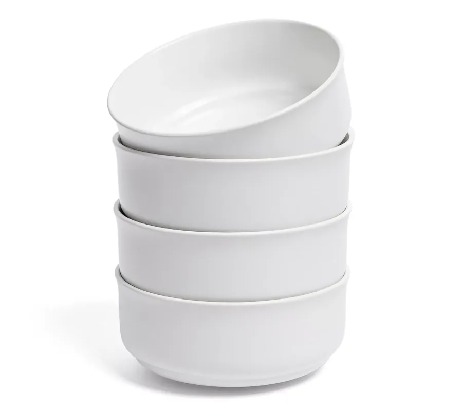 over&back Rimmed 26oz Semi-Matte Stoneware Cereal Bowls Clearance