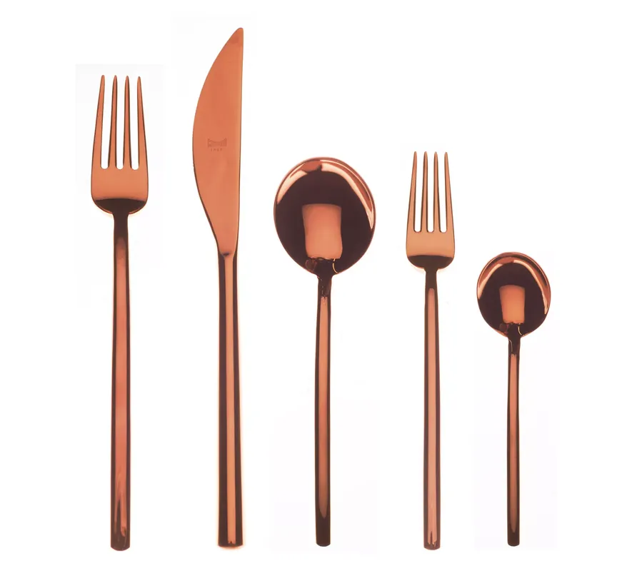 Buy Online Mepra Due Bronzo 5-Piece Flatware Set