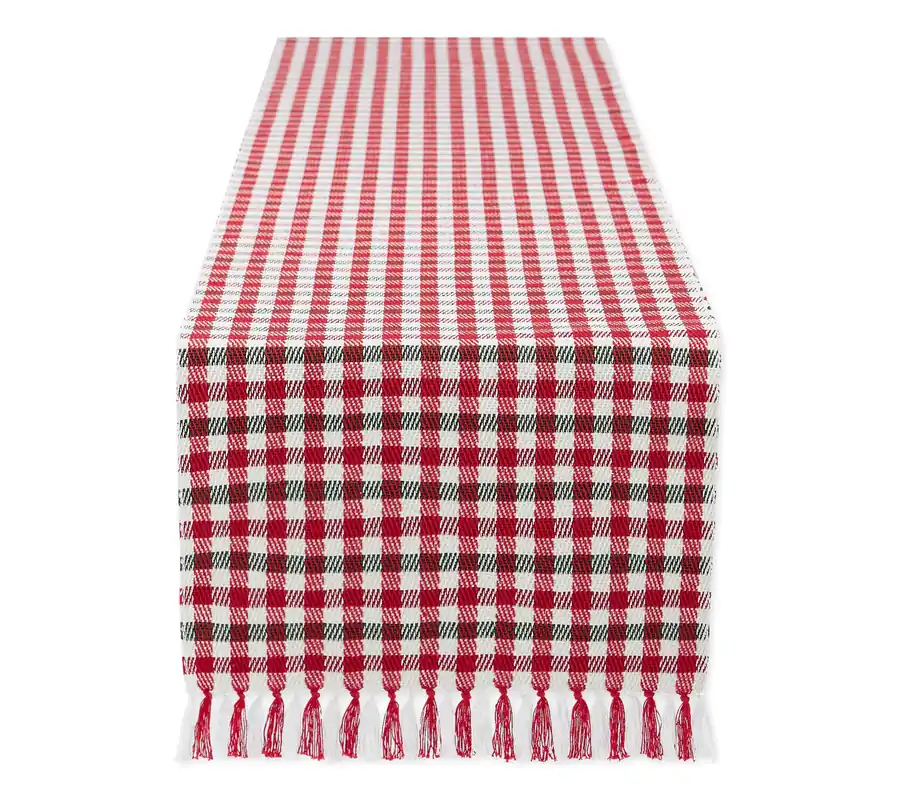 Editor’s Pick Design Imports Holiday Houndstooth Table Runner14x72