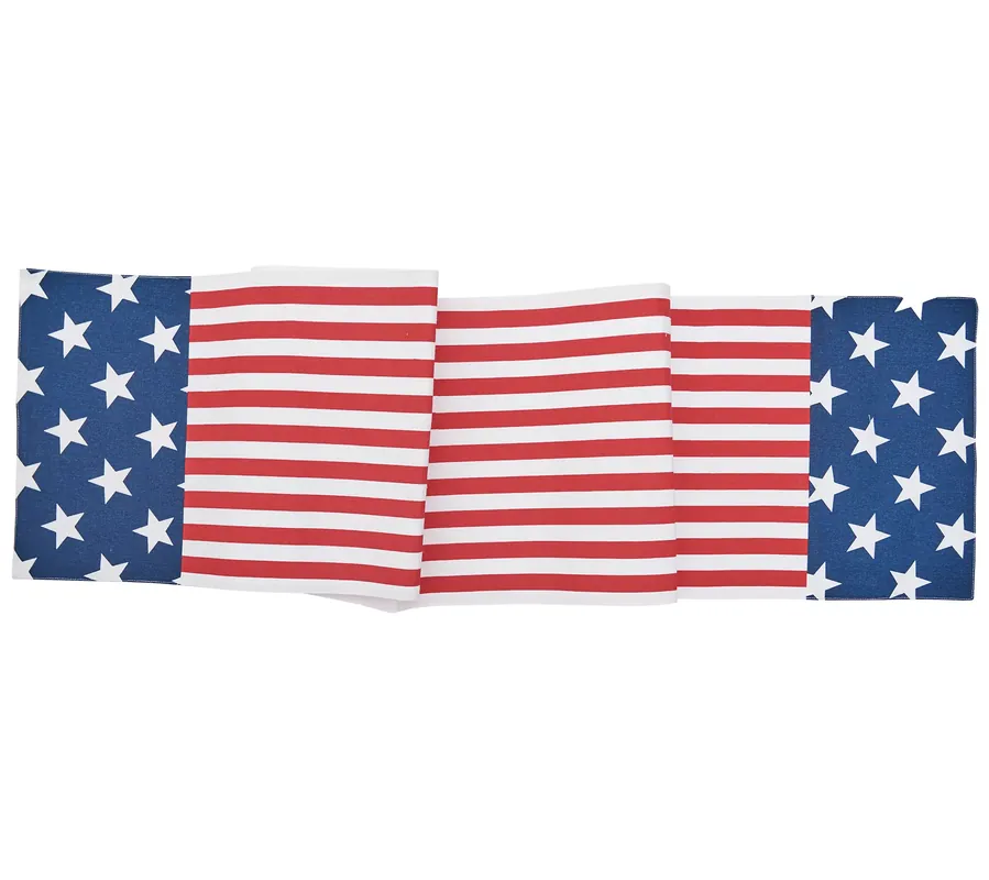 Handmade 13" x 72" Stars and Stripes Runner by Valerie