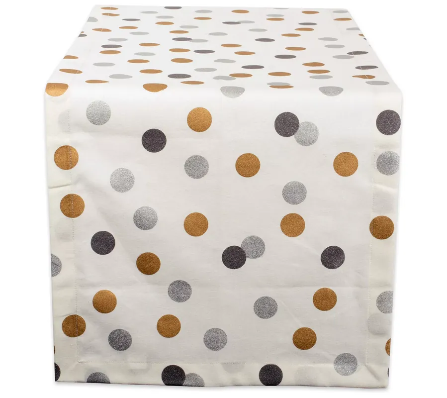 Premium Design Imports Metallic Confetti Table Runner 14x108