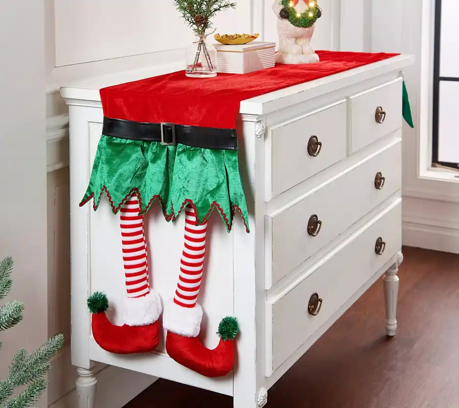 Handmade 88" Velvet Figural Table Runner by Valerie