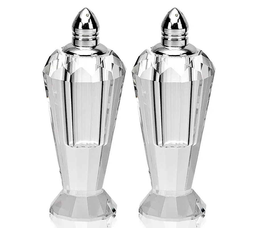 Badash Crystal Preston Platinum Salt & Pepper Shakers Today Only