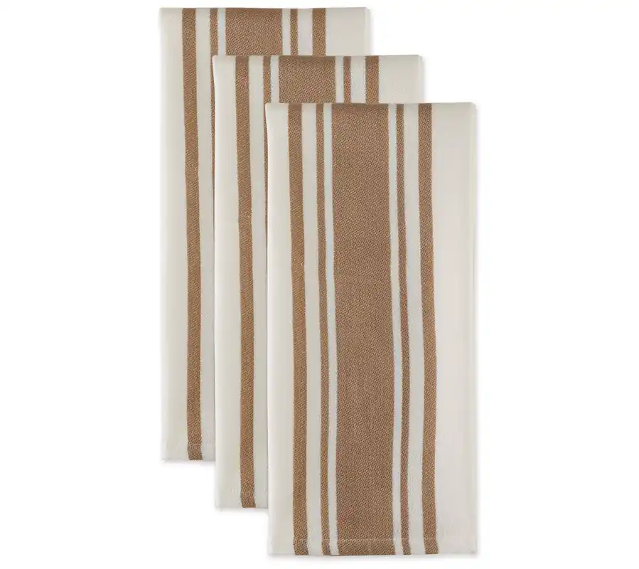 Affordable Design Imports Set/3 Chef Stripe Kitchen Towels