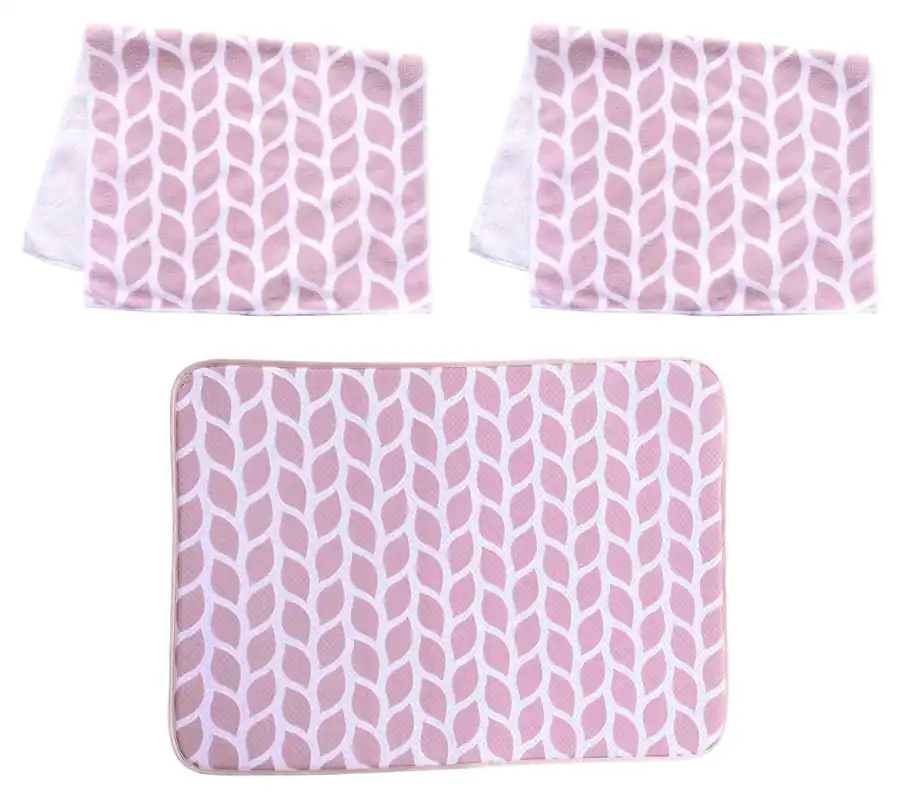 Temp-tations XL Drying Mat and (2) Microfiber Towels Set Today Only