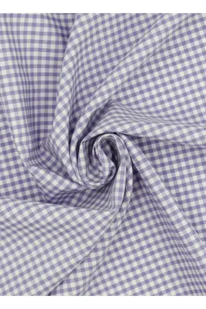 Lilac 1/8 Gingham Fabric by the Metre Best Price