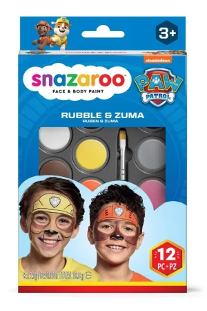 Get Yours Snazaroo Paw Patrol Rubble and Zuma Face Painting Kit
