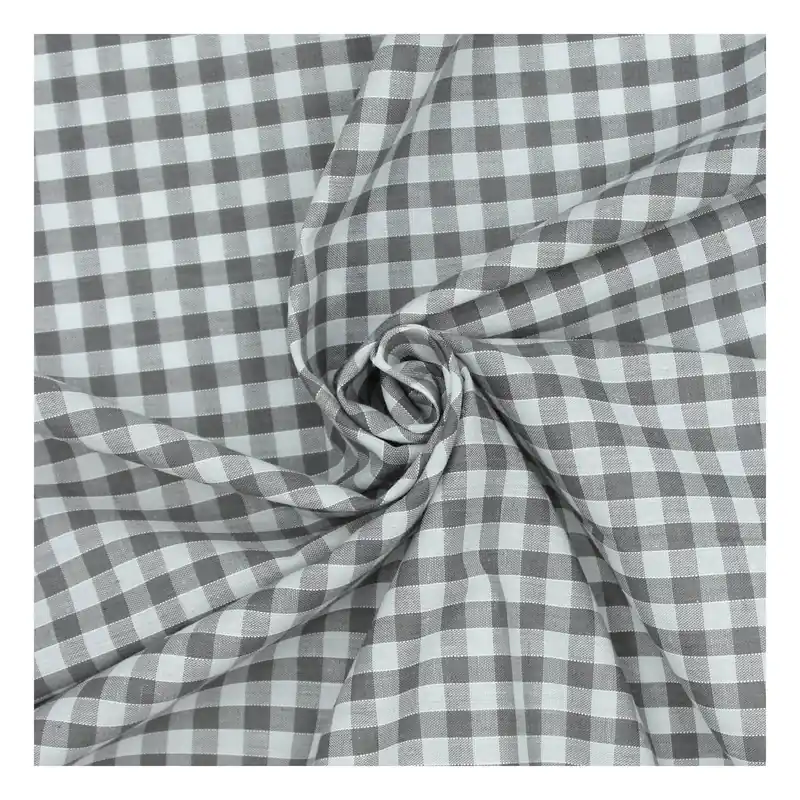 Grey 1/4 Gingham Fabric by the Metre Place Order