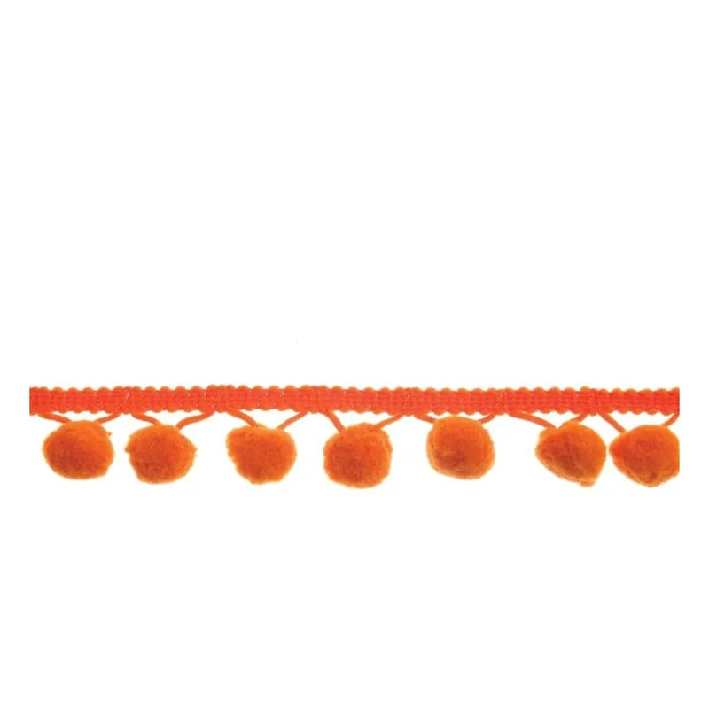 Orange 20mm Pom Pom Trim by the Metre Latest