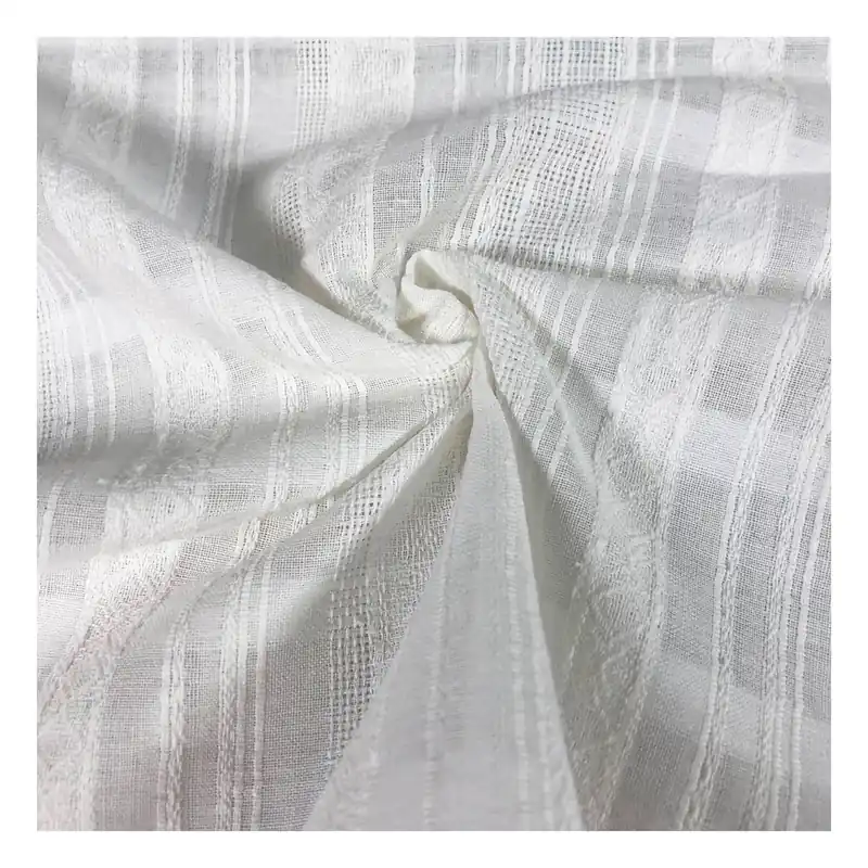 Cream Linen Weave Fabric by the Metre Professional Grade