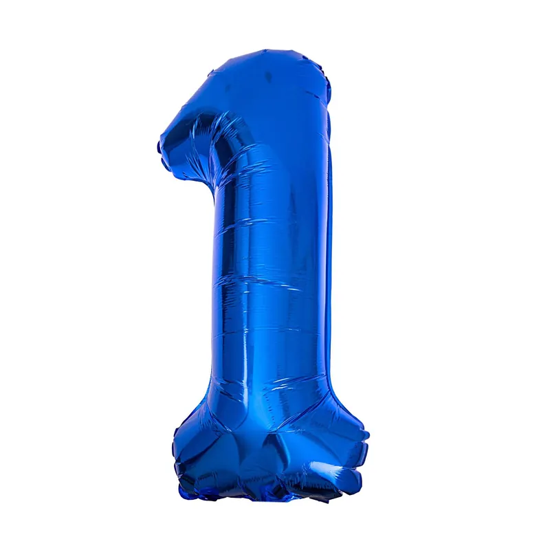 Crafted Extra Large Blue Foil Number 1 Balloon