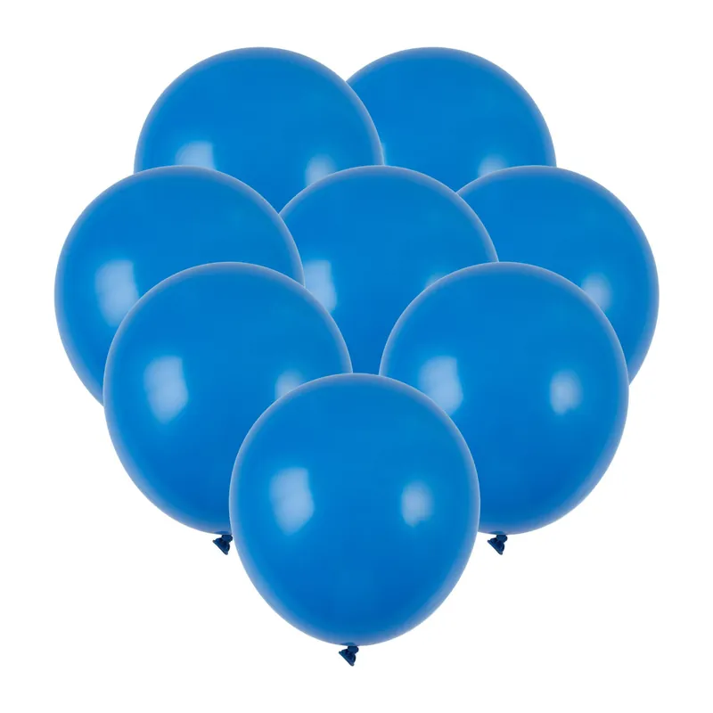 Blue Latex Balloons 8 Pack In Demand
