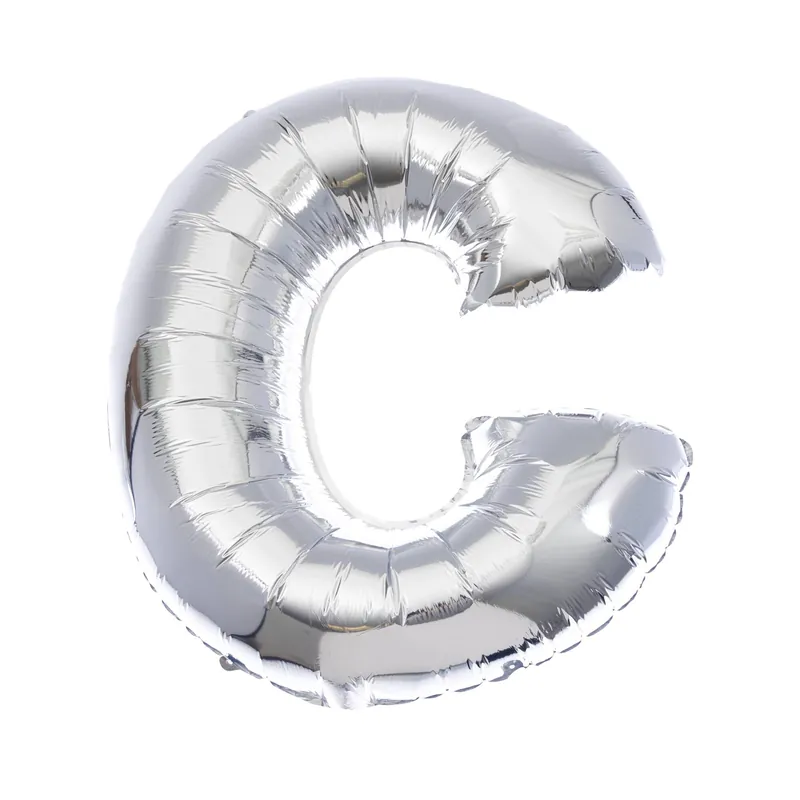 Extra Large Silver Foil Letter C Balloon Last Chance
