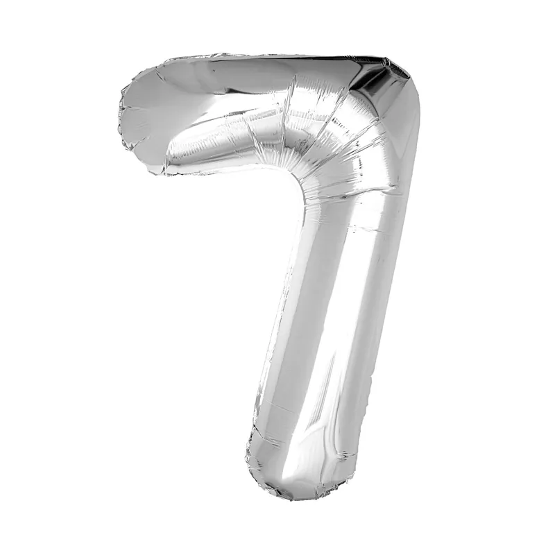 Extra Large Silver Foil Number 7 Balloon Shop Now