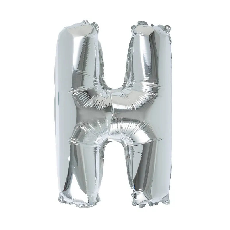 Silver Foil Letter H Balloon Popular