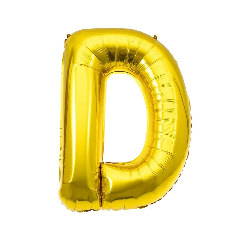 Extra Large Gold Foil Letter D Balloon Fast Shipping