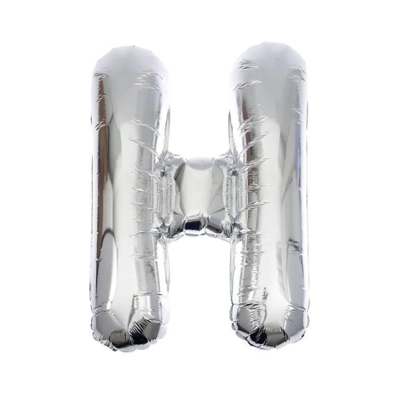Extra Large Silver Foil Letter H Balloon In Demand
