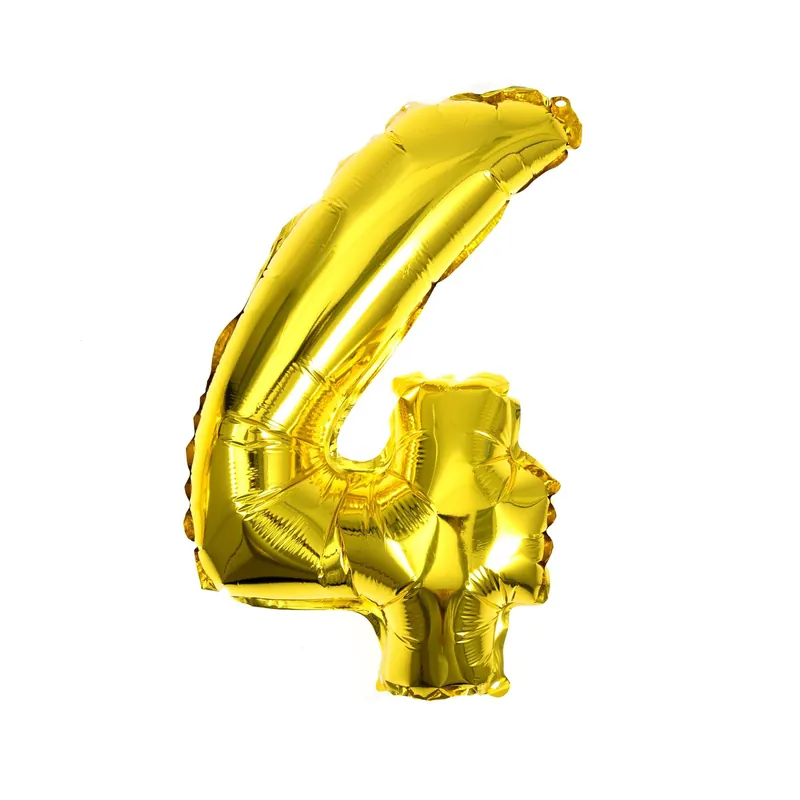 Gold Foil Number 4 Balloon Trusted Brand