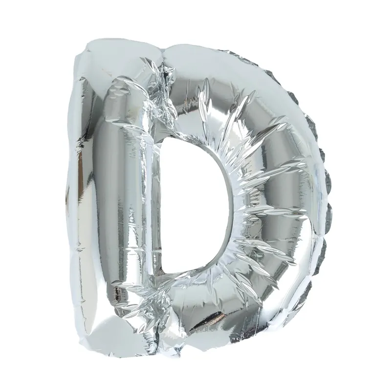 Silver Foil Letter D Balloon Buy Today