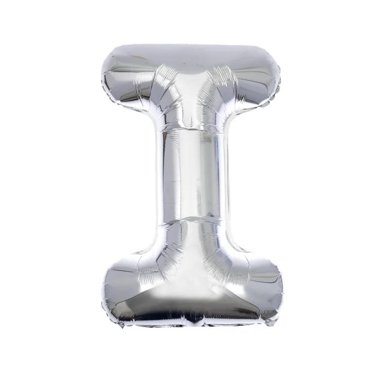 Hassle-Free Returns Extra Large Silver Foil Letter I Balloon