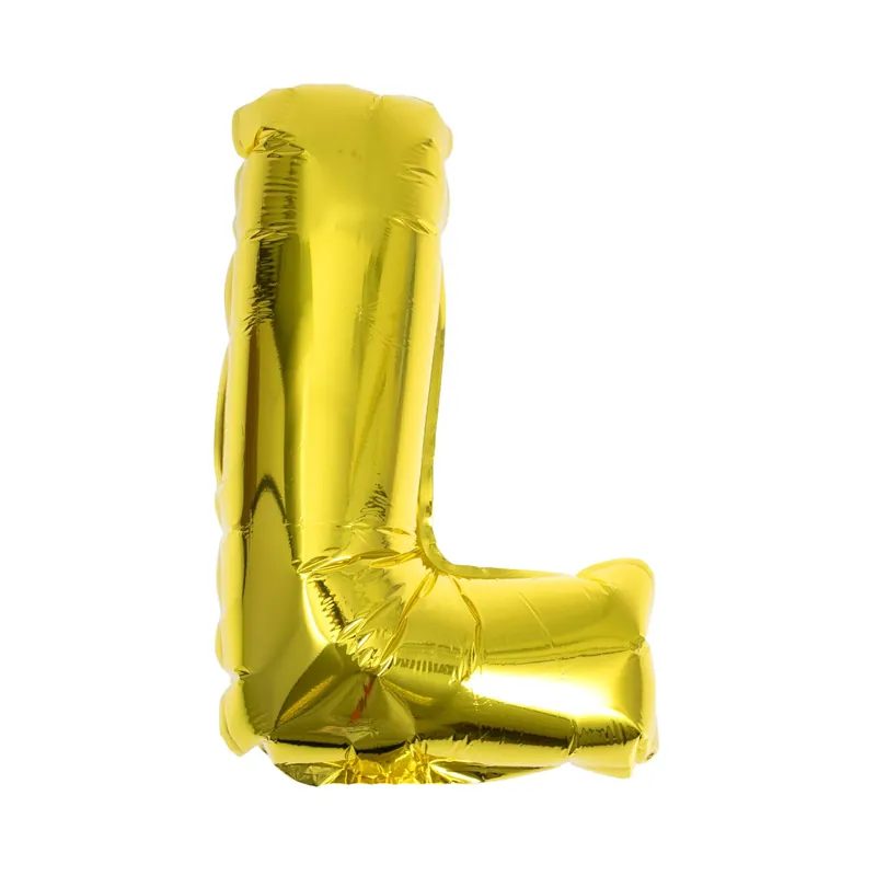 Gold Foil Letter L Balloon Time-Limited