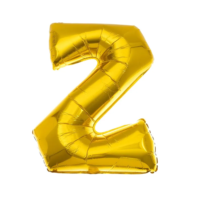 Extra Large Gold Foil Letter Z Balloon Discount