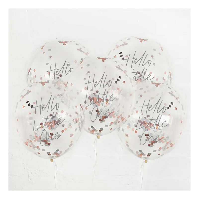 Hello Little One Confetti Balloons 5 Pack Exclusive