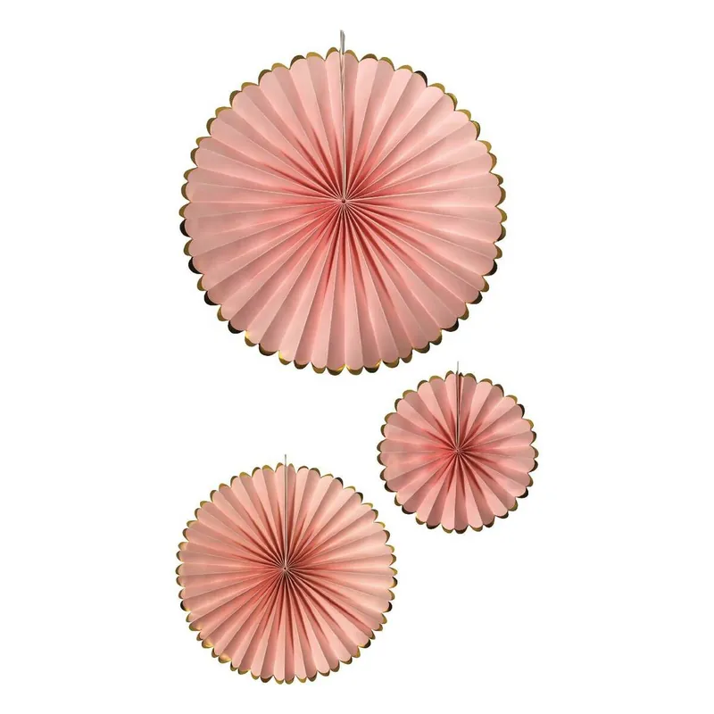 Editor’s Pick Pink Party Fan Decorations 3 Pack