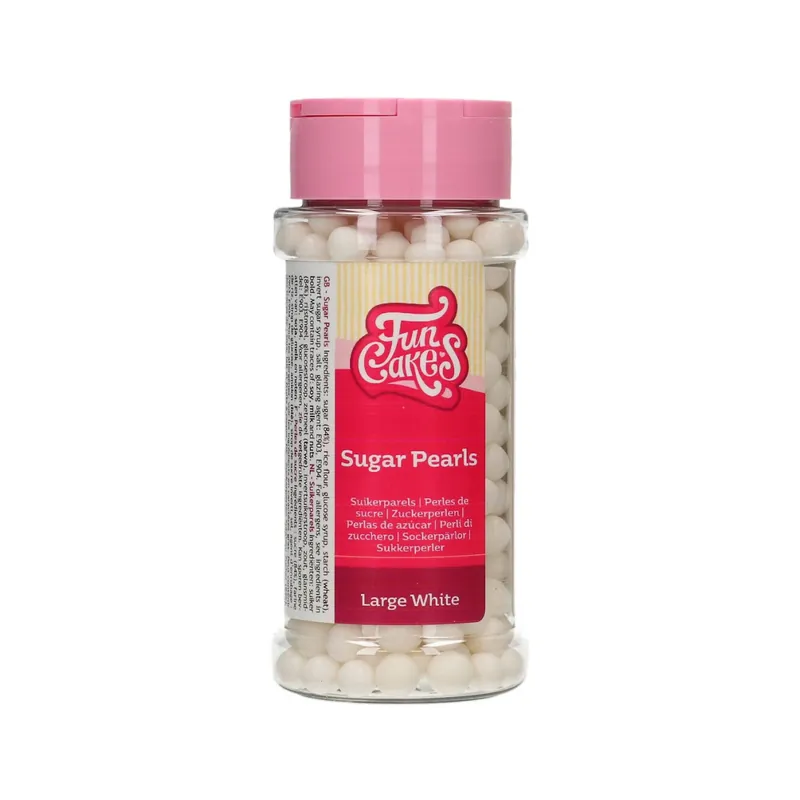 Special Discount FunCakes White Sugar Pearls 7mm 70g