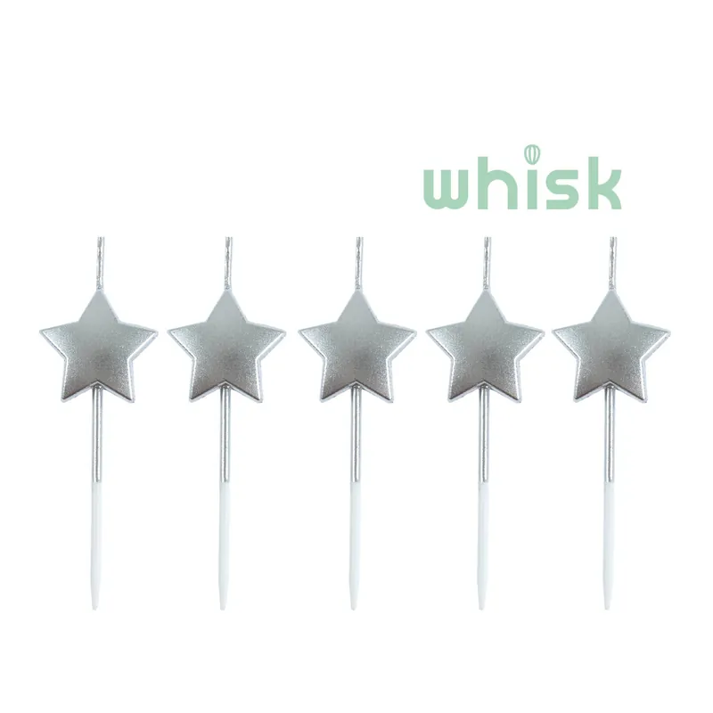 Whisk Silver Star Candles 5 Pack Must Have