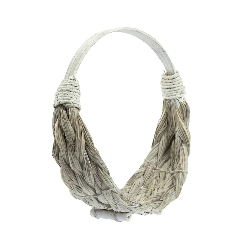 White Wash Grass Basket 26cm New Release