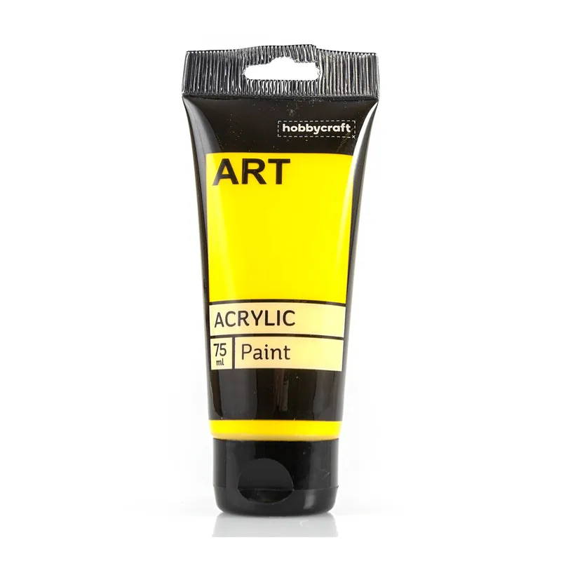 Primary Yellow Art Acrylic Paint 75ml Limited Offer