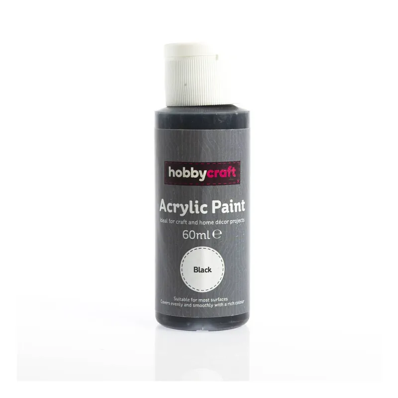 Top Rated Black Acrylic Craft Paint 60ml