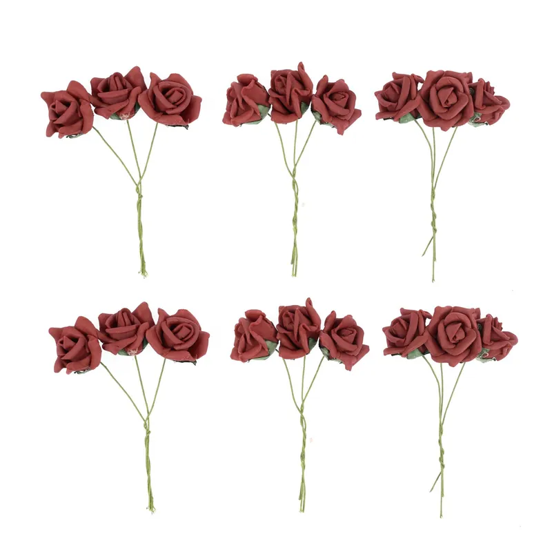 Red Wired Small Flowers 18 Pack Best Price