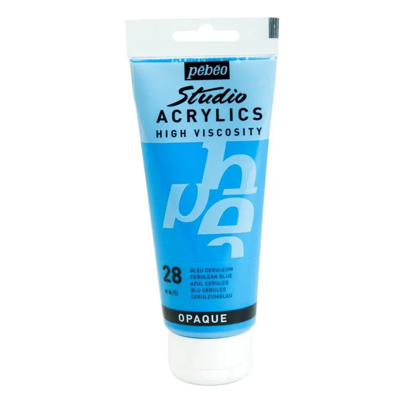 Pebeo Cerulean Blue Studio Acrylic Paint 100ml Genuine