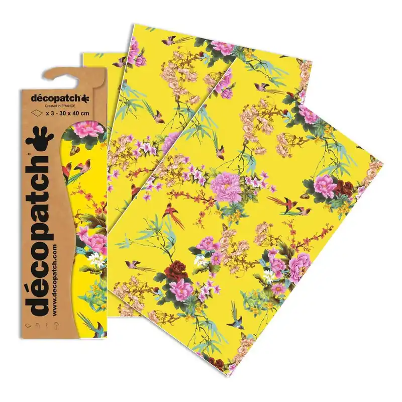 Hassle-Free Returns Decopatch Bohemian Yellow Paper 3 Sheets