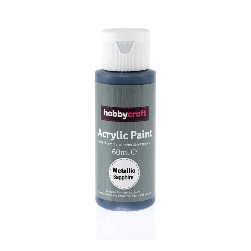 Metallic Sapphire Acrylic Craft Paint 60ml New Arrival