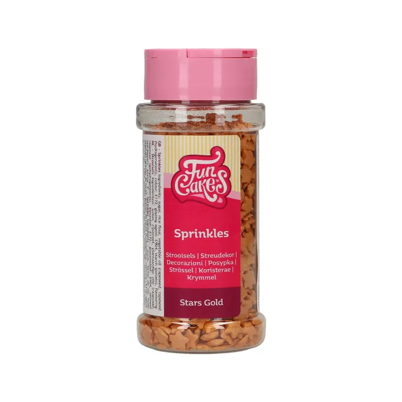 FunCakes Gold Stars Sugar Confetti 80g New Release